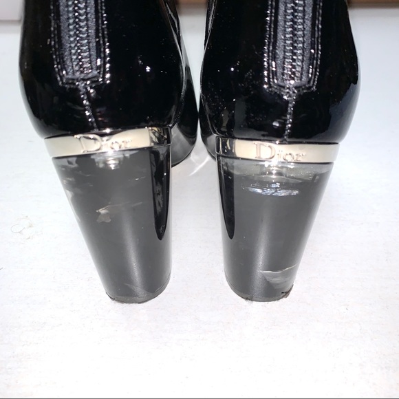 Dior Stretch Patent Lucite Heel "crystal" Boots size 36.5 Black - Picture 7 of 16